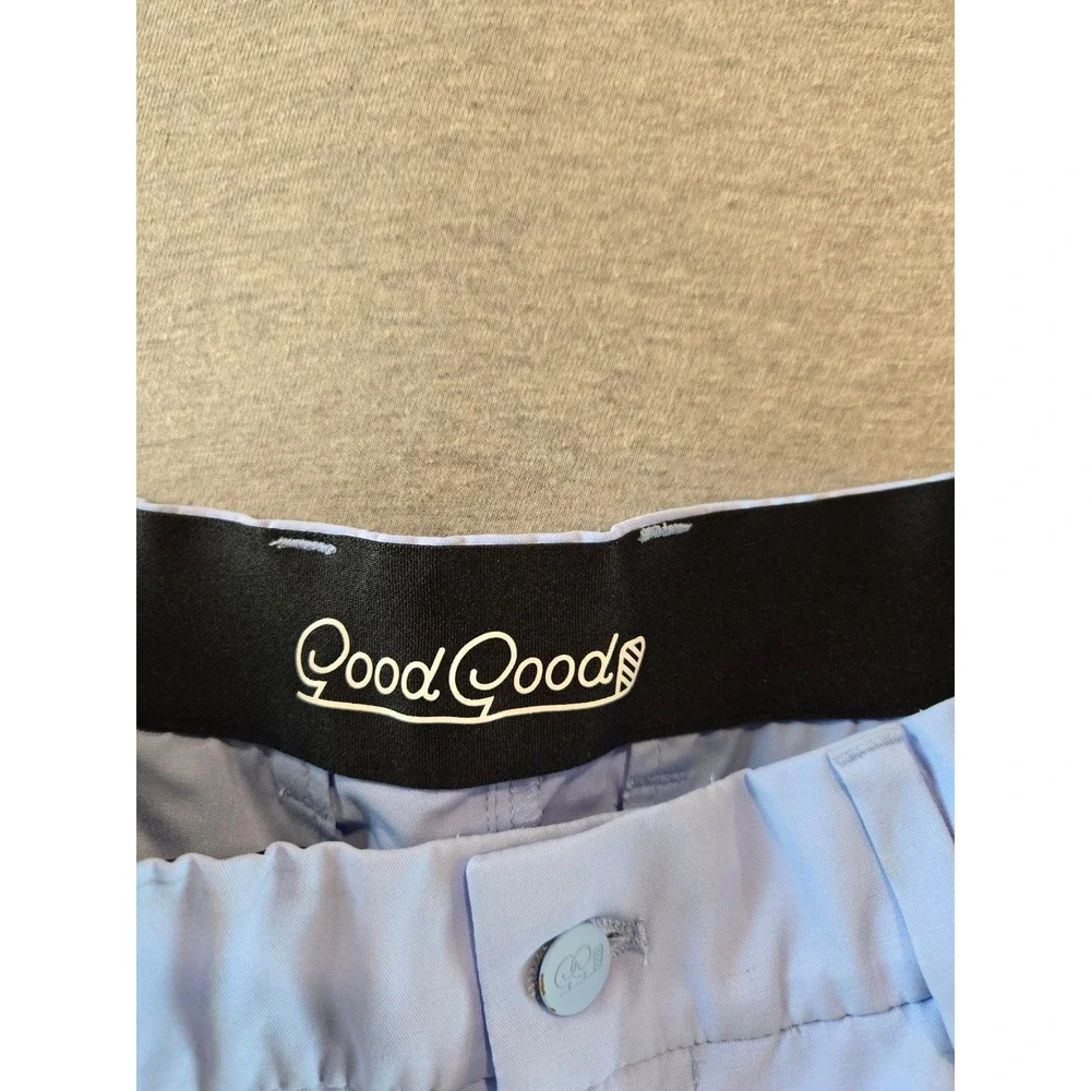 Good Good Golf Shorts Mens 28W Light Blue Performance Athletic Elastic Waist